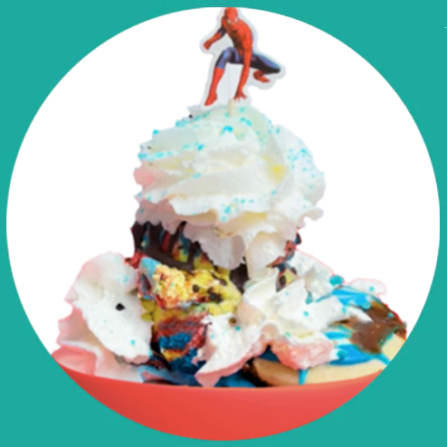 Spiderman Sundae Swirls N Curls Ice Cream